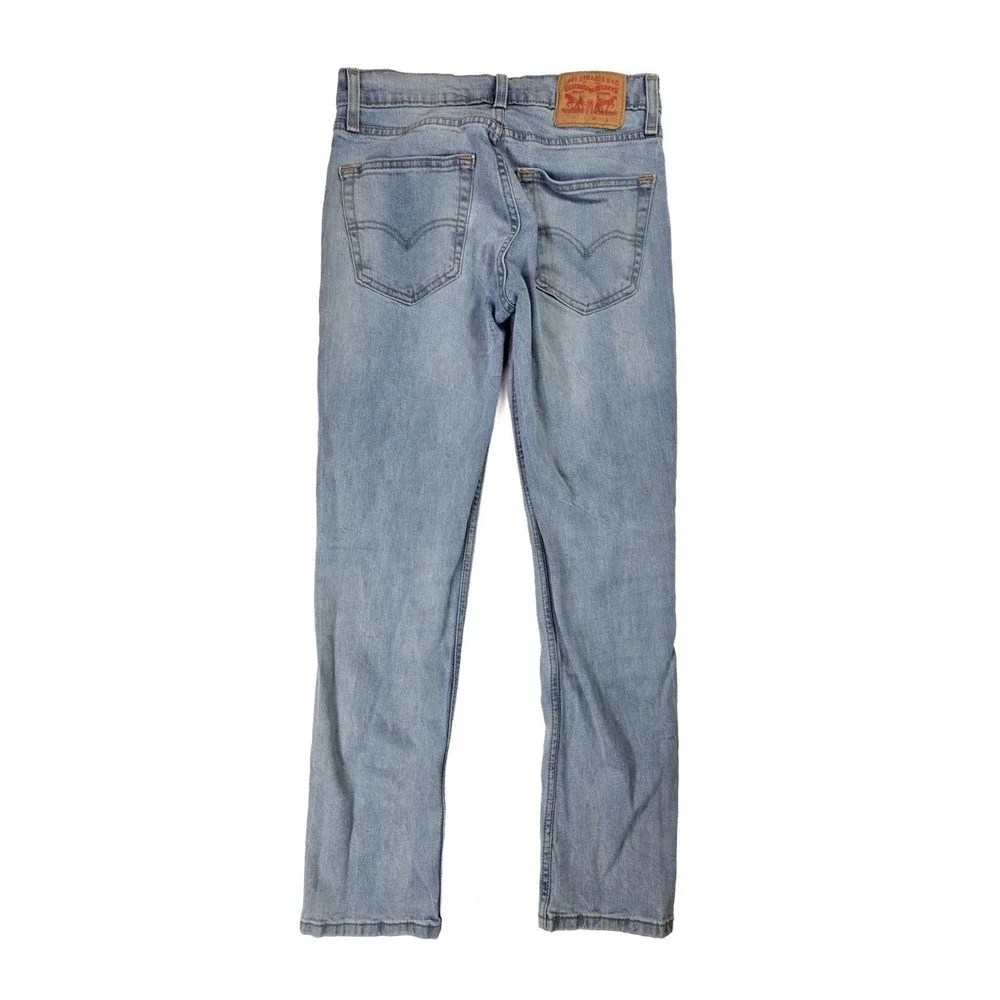 Levi's 511 Slim Fit Stretch Light Blue Stone Wash Denim Jeans Men's Size 30x30